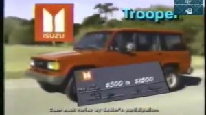 🇺🇸 ISUZU TROOPER UBS, ISUZU P'UP TF, North Américan TV Ad, 1990.