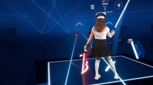 [Beat Saber] - BELIEVER - Imagine Dragons - Mixed Reality Girl Player | Beautiful VR Gameplay