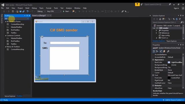 C# SMS sender смотреть онлайн