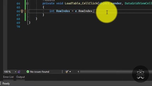 Get Data From DataGridView Selected Row C# | C# Tutorial | Tutorial in Tamil | Tamil Programmer