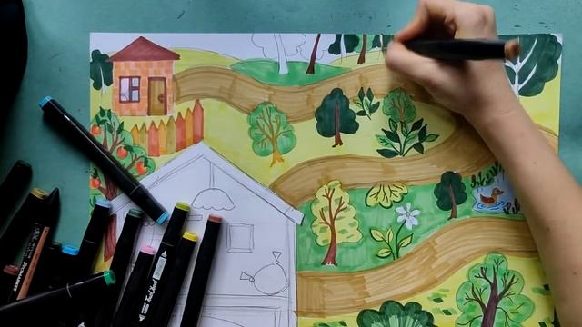 Урок рисования с элементами ДПИ: Настольная игра\ Drawing lesson: Table Game смотреть онлайн