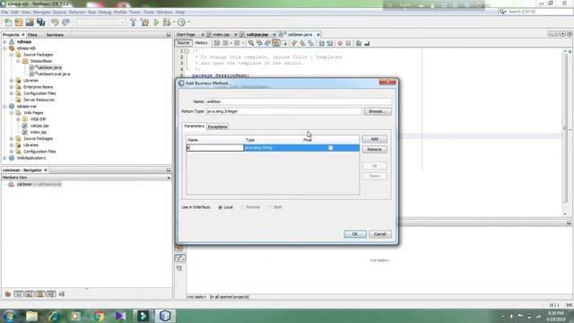 EJB Basic Programme Using NetBeans 7.1.2 - For Beginners | Adventure Tech Tutorial