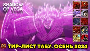 ТИР ЛИСТ ТАБУ. ОСЕНЬ 2024 | Тени Пика | Конфликт хидзюцу