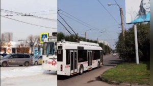 Троллейбусы ЗИУ 682г и БКМ 321 в Красноярске