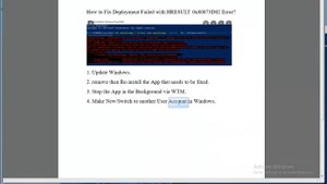 Fix Deployment Failed with HRESULT 0x80073D02 Error on Windows