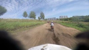 Мотокросс г. Прокопьевск. (класс 250сс заезд 1) Второй этап СФО 30.08.14