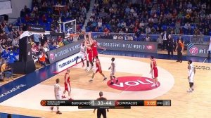 Milutinov pushed Olympiacos to a huge road win with 15 points and 12 rebounds