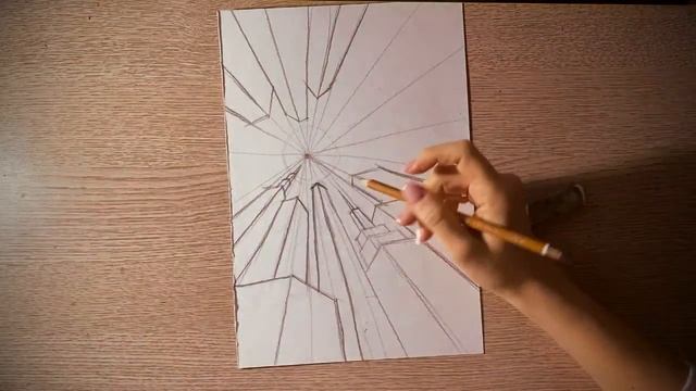 Урок рисования: Трехточечная перспектива \ Drawing lesson: Three-point perspective смотреть онлайн