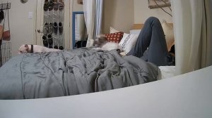 Dog Sleeping on His Back Falls Off Bed While Trying to Roll Over - 1158588