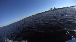 Моя первая рыбалка на лодке с мотором! рыбалка со спинингом!