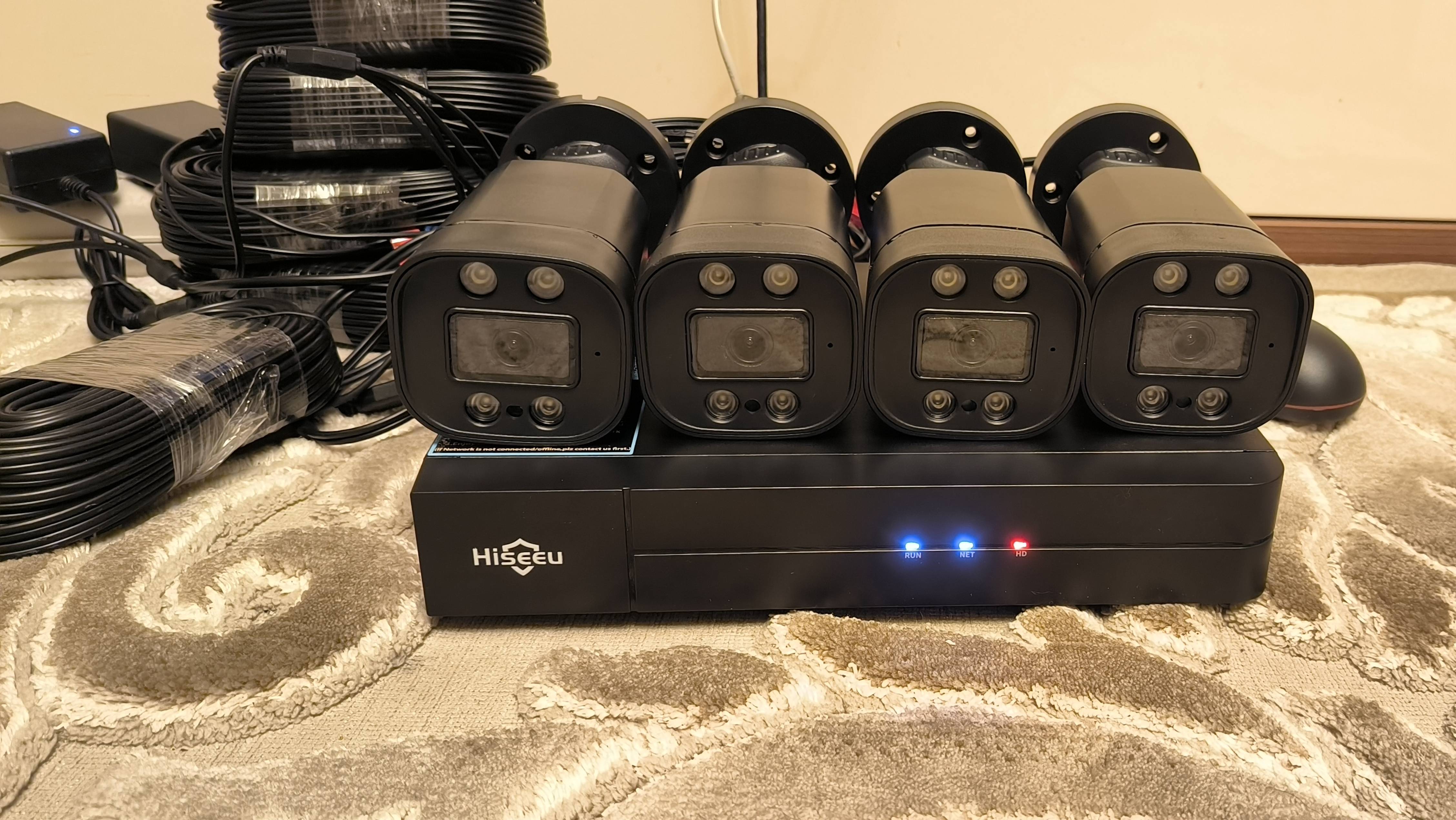 5МП AHD комплект видеонаблюдения на 4 камеры Hiseeu
