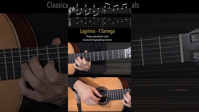 Lagrima Francisco Tarrega на Гитаре. Уроки гитары My Guitar. Ноты и Табы гитары