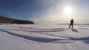 Минутка зимнего кайтинга