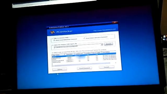 PCUnlocker Enterprise Bypass Windows Password TEST