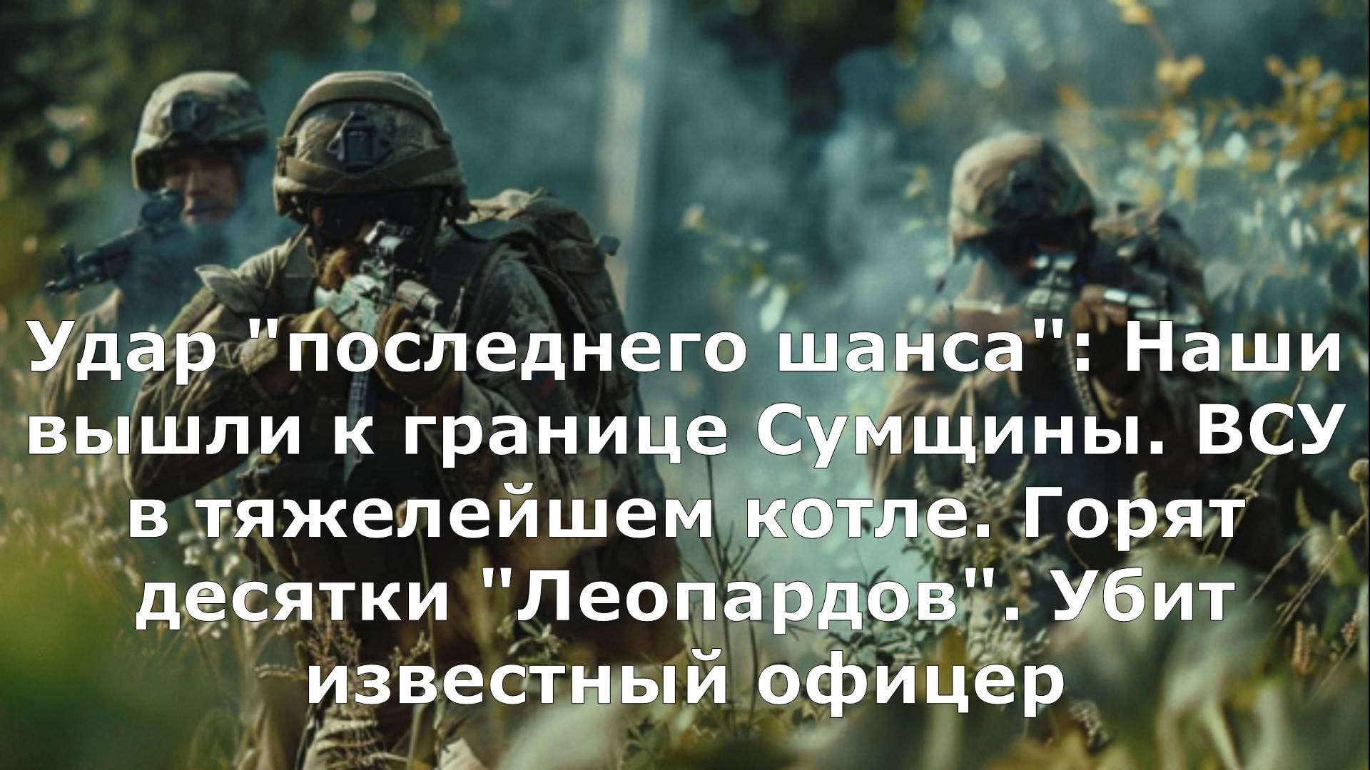 Удар "последнего шанса": Наши вышли к границе Сумщины. ВСУ в тяжелейшем котле. Горят десятки "Леопар