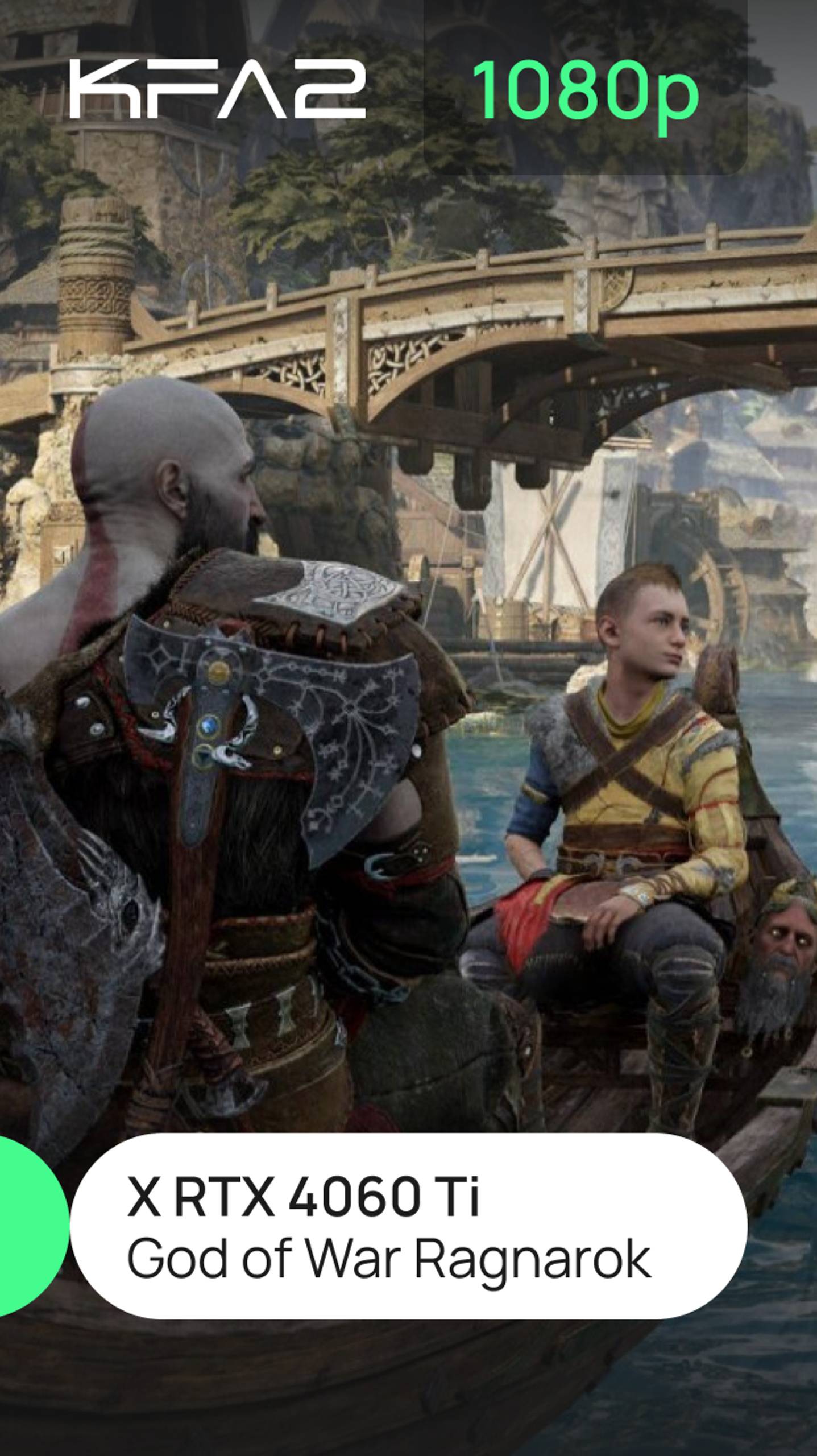 God of War: Ragnarok | KFA2 X GeForce RTX 4060 Ti Black | 1080p (FullHD) разрешение