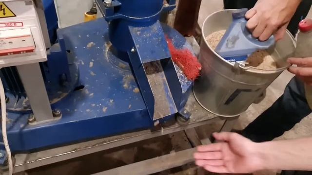 Гранулирование древесной опилки с отрубями на самом простом бытовом грануляторе с подвижной матрицей смотреть онлайн