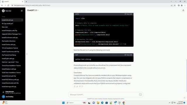 pip install zlib windows