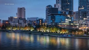 Освещение набережной реки Исеть