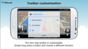 MapFactor Navigator 2.2 –  the New Customisable Map Toolbar