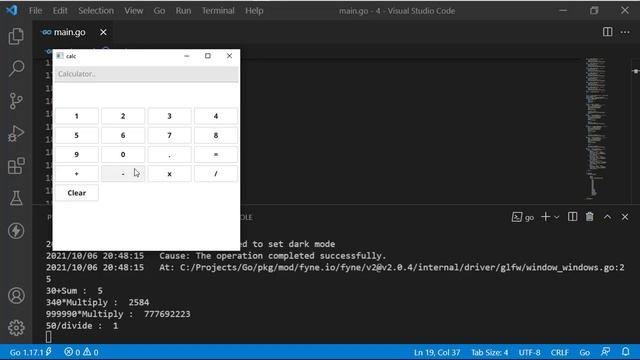 Calculator Demo Source Code - Fyne GUI Golang tutorial 39 смотреть онлайн