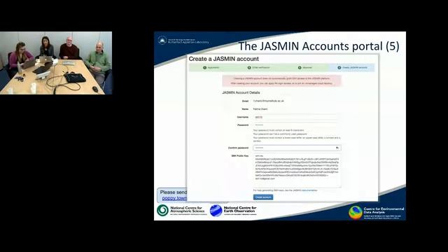 Getting Started with JASMIN Webinar, Section 2 - Setting up your JASMIN Account