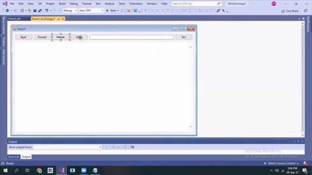 How to make a simple Web Browser in Visual Studio 2019 Net Framework