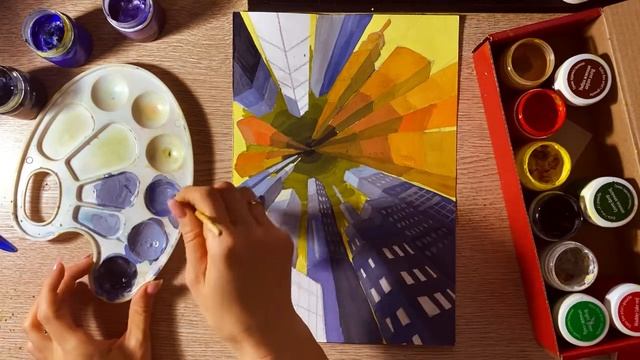 Урок рисования: Трехточечная перспектива [Часть 2]\ Drawing lesson: Three-point perspective [Part 2] смотреть онлайн