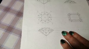 Чертёж Изумрудная огранка