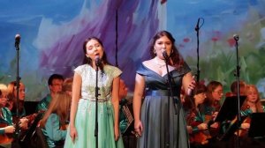 М.Блантер. Катюша. Анастасия Ковалёва и Наталья Петрова. Русский народ.оркестр "Садко". 01.12.2023.