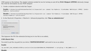 Is there any way to disable - enable WAN miniport with command prompt?