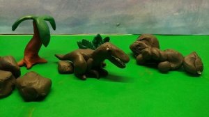 смешная и мемная анимация про динозавров. создано с помощью stop motion studio