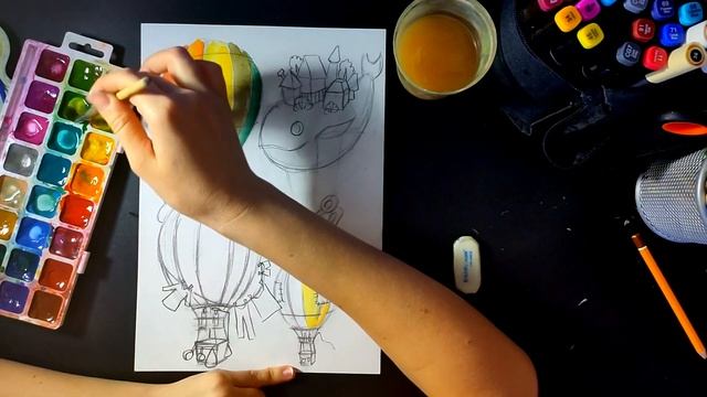 Урок рисования: Воздушные Шары\ Drawing Lesson: Air Balloon смотреть онлайн