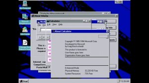 Microsoft Chicago (Windows 95 May '94 Beta 1) Build 121 on 86Box