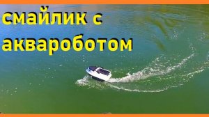 смайлик с аквароботом на воде