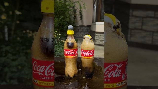 Frozen Cola + Cola experiment #satisfying #asmr #RHCB #cola #shorts