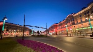 Пермь 300 лет – световое шоу Комсомольский проспект