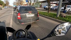 С дочкой. На мопеде по Краснодару