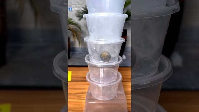 Hot Metal Ball Vs Disposable boxes #satisfying #science #styrofoam #asmrsounds #fyp