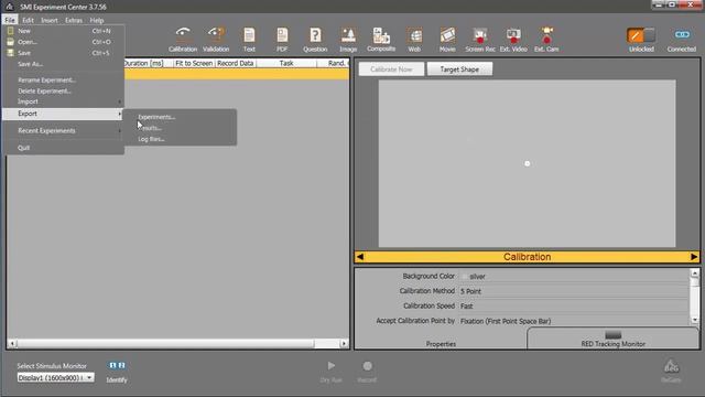 SMI Eye Tracking : Tutorial ExpSuite DataStorage