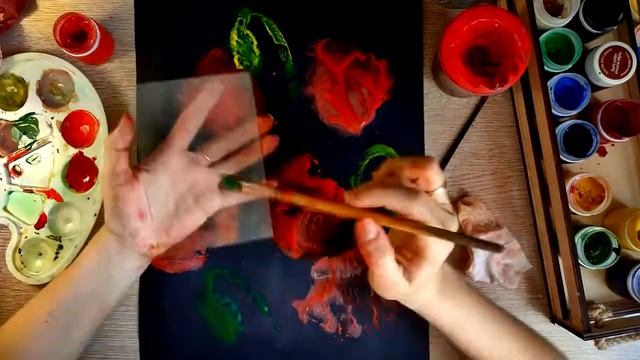 Speed painting - Maquis \ Ускоренно видео - Маки смотреть онлайн