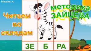 Учимся читать по слогам и складам "ДИКИЕ ЖИВОТНЫЕ" | Карточки по методике ЗАЙЦЕВА