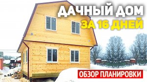 Проект дачного дома 6х8 с крыльцом: три спальни, кухня-гостиная, ванная, санузел. Дом из бруса