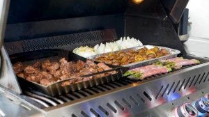 Праздничный обед на гриле