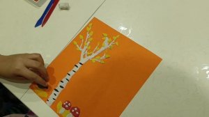 осенняя аппликация из пластилина