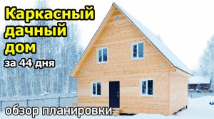 Проект дома с мансардой: кухня гостиная, 4 спальни, ванная, санузел, холл. Каркасный дом 8х8