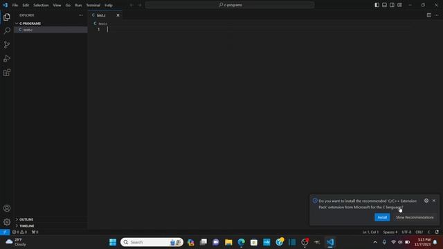 How to Setup Windows 11 for C/C++ (Basic setup) with VS Code.