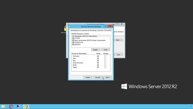 Windows Server 2012 R2 - Modificar permisos ACLs de servicios de Windows смотреть онлайн