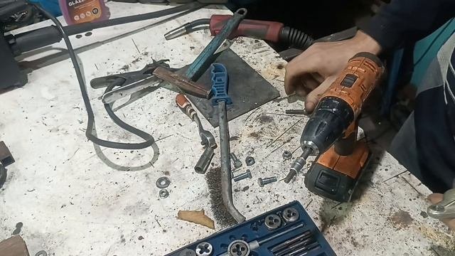 Колхозный ремонт диска детского квадроцикла....