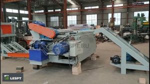 Автоматическая линия лущения шпона с раскряжевкой бревен